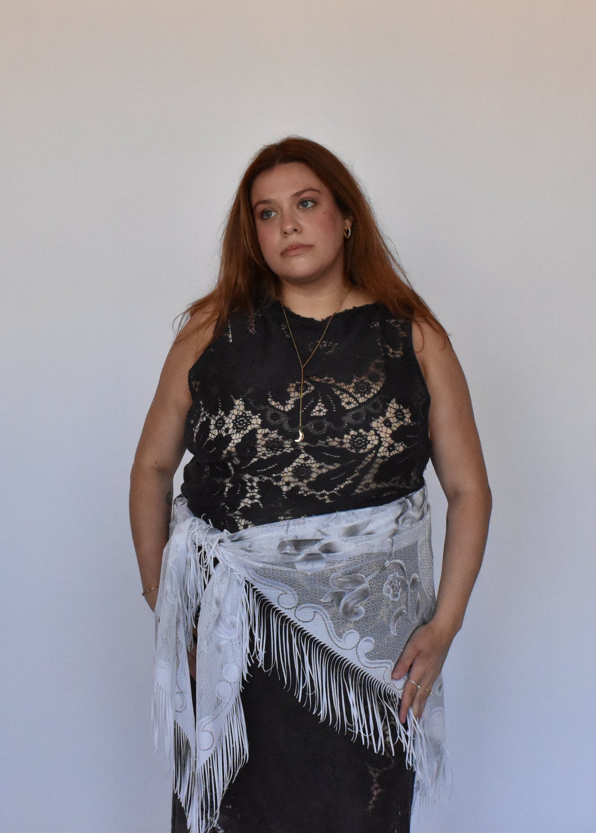 peyton lace knit maxi