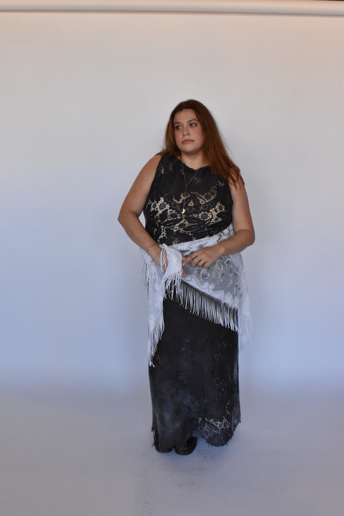 peyton lace knit maxi