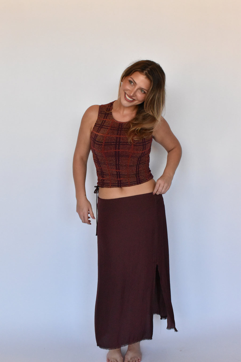 gia wrap-tie skirt